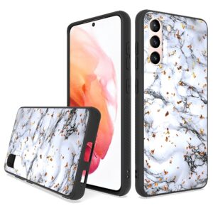 Siliconen hoesje met print geschikt voor Samsung Galaxy S23+ | Marmer Hearts