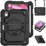 Tablet hoesje met Strap geschikt voor Apple iPad Mini 6 - Zwart