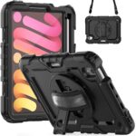 Tablet hoesje met Strap geschikt voor Apple iPad Mini 6 - Zwart