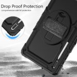 Tablet hoesje met Strap geschikt voor Samsung Galaxy Tab S8 Ultra (X900) 14.6" (2022) - Zwart