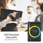Tablet hoesje met Strap geschikt voor Samsung Galaxy Tab S8 Ultra (X900) 14.6" (2022) - Zwart