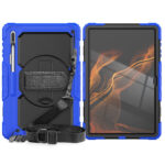 Tablet hoesje met Strap geschikt voor Samsung Galaxy Tab S8 Ultra (X900) 14.6" (2022) - Zwart