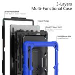 Tablet hoesje met Strap geschikt voor Samsung Galaxy Tab S8 Ultra (X900) 14.6" (2022) - Zwart