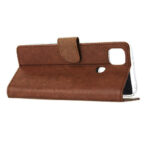 Hoesje geschikt voor Xiaomi Redmi 9C - Bookcase Donkerbruin - portemonnee hoesje