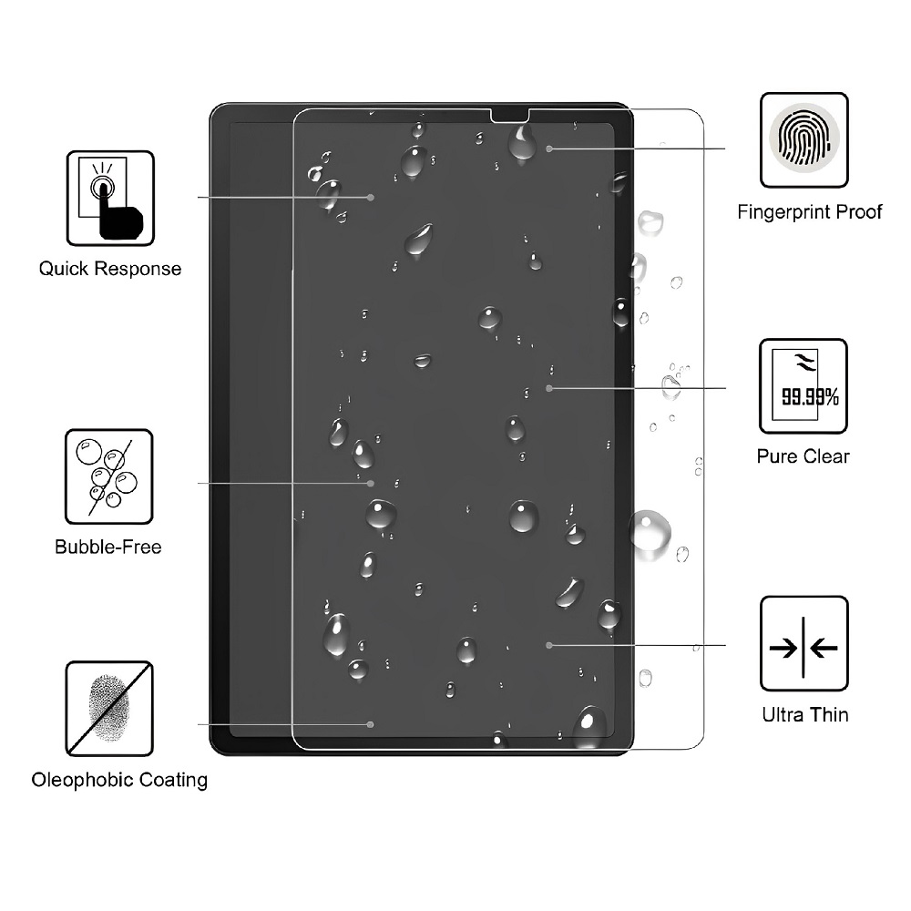Tempered screenprotector geschikt voor Samsung Galaxy Tab S6
