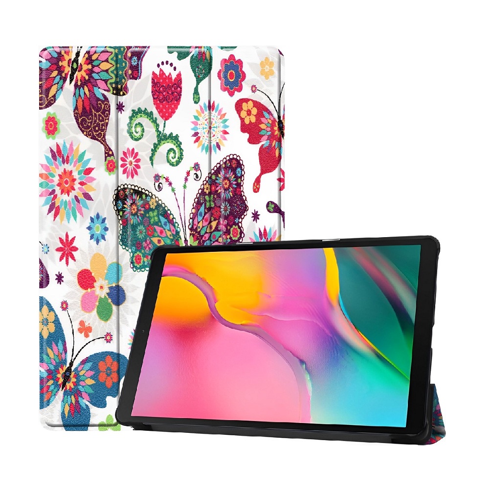 Tri-Fold Hoes met Print geschikt voor Samsung Galaxy Tab A 10.1 (2019) – Vlinders