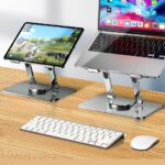 Verstelbaar Laptopstandaard met Rotatiefunctie - Zilver LB660