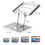 Verstelbaar Laptopstandaard met Rotatiefunctie - Zilver LB660