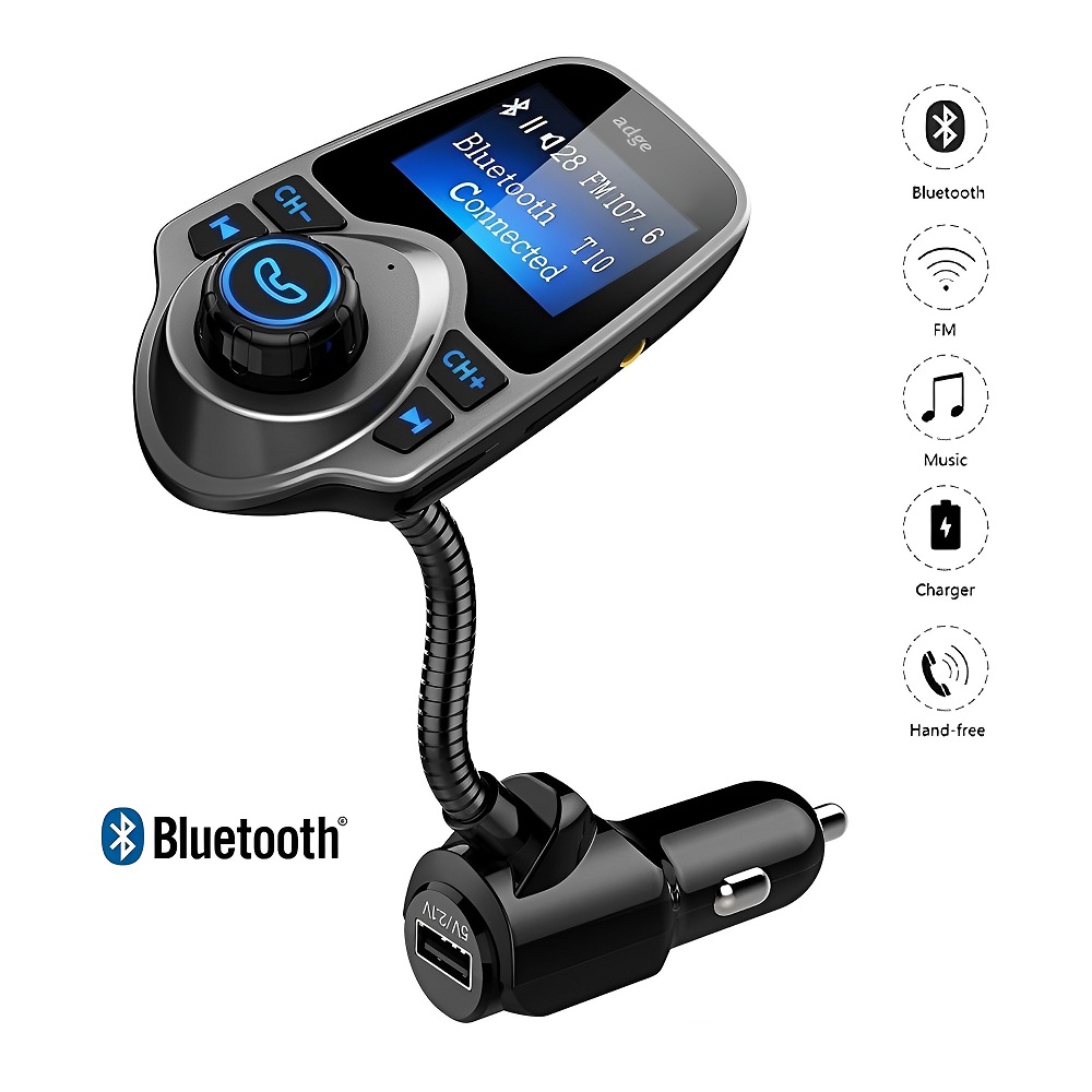 Bluetooth FM-Transmitter met Micro SD-Kaart en AUX | USB Oplaadfunctie | T10
