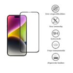 Full Glass screenprotector geschikt voor Apple iPhone 15