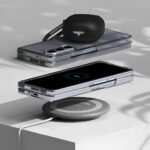 Siliconen hoesje geschikt voor Samsung Galaxy Z Fold 5 - Transparant