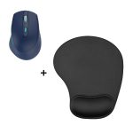 Draadloze Muis met Ergonomische Muismat | Blauw G529 + H18