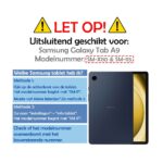Tablethoes geschikt voor Samsung Galaxy Tab A9 - Lichtroze - Afbeelding 2