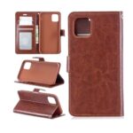 Hoesje geschikt voor iPhone 11 - Bookcase Bruin - portemonnee hoesje